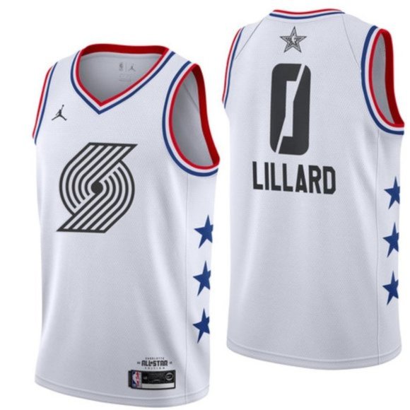 portland trail blazers white jersey